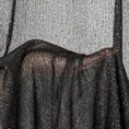 Tkanina firanowa z połyskującej siateczki z moherową nicią wykończona obciążnikiem - 300 cm - czarny 2