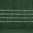 Ręcznik bawełniany FIORE z ozdobnym stebnowaniem - 70 x 140 cm - butelkowy zielony 2