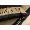EWA MINGE Komplet pościeli SILK z makosatyny najwyższej jakości satyny bawełnianej z nadrukiem - 160 x 200 cm - czarny 5
