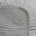 DESIGN 91 Narzuta LUIZ welwetowa pikowana metodą hot press we wzór liści palmy - 170 x 210 cm - srebrny 4