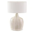 Lampa ceramiczna LIZA z wytłaczanym wzorem - 38 x 18 x 58 cm - kremowy 4