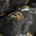 LIMITED COLLECTION Pościel PEONIA 2 z makosatyny bawełnianej z motywem kwitnących peonii PASJA CZERNI - 220 x 200 cm - czarny 9