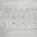 Pościel z satyny bawełnianej zdobiona elegancką koronką i zakładkami - 220 x 200 cm - biały 2