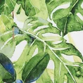 NOVA PRINT GIFT Komplet pościeli MONSTERA z wysokogatunkowej satyny bawełnianej z motywem egzotycznych liści w kartonowym opakowaniu na prezent - 220 x 200 cm - biały 4