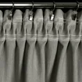 Zasłona LENA z falbaną z tkaniny o płóciennym splocie - 140 x 250 cm - popielaty 10