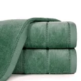 Ręcznik MARI z welurową bordiurą - 50 x 90 cm - butelkowy zielony 1