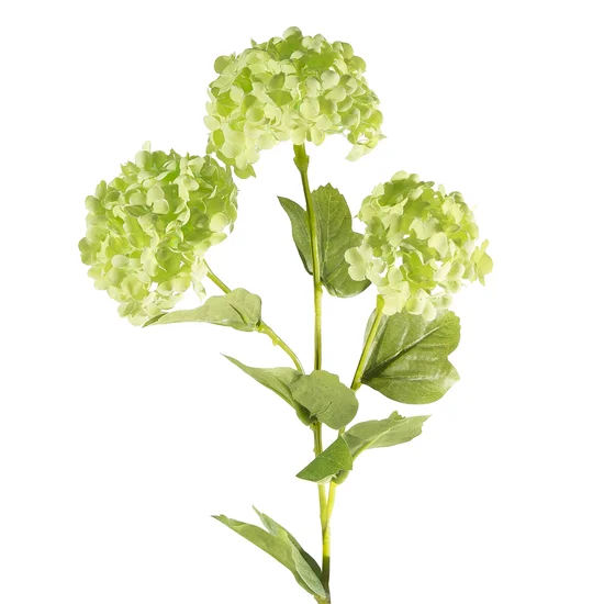 KALINA kwiat sztuczny dekoracyjny - dł. 60 cm śr. kwiat 7 cm - zielony