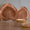 Patera EMMA ze szkła artystycznego w kształcie liścia - 24 x 21 x 2 cm - miedziany 4