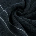 Ręcznik EMINA bawełniany z bordiurą podkreśloną klasycznymi paskami - 70 x 140 cm - granatowy 5