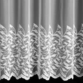 Tkanina firanowa lśniąca mikrosiateczka z pasami fantazyjnego haftu - 280 cm - biały 3