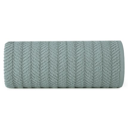 Ręcznik ETNO zdobiony wzorem jodełki 70 x 140 cm miętowy
