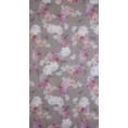 Zasłona SHERRY z kwiatowym nadrukiem z lekkiej półtransparetnej etaminy - 140 x 250 cm - srebrny 8