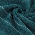 Ręcznik EMINA bawełniany z bordiurą podkreśloną klasycznymi paskami - 70 x 140 cm - turkusowy 6