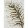 Obraz TREE 4 ręcznie malowany na płótnie liść palmowy - 60 x 80 cm - złoty 1