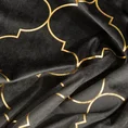 Zasłona welwetowa ze złotym nadrukiem wzór marokańskiej koniczyny - 140 x 250 cm - czarny 6