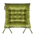 Dwustronna welwetowa poduszka siedziskowa na krzesło z szesnastoma pikowaniami, gramatura 260 g/m2 - 40 x 40 x 6 cm - oliwkowy 2