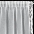 Komplet 2 szt. firan KIRA 3 z etaminy zdobionych subtelnymi frędzlami na bokach tkaniny w zestawie troczki - 140 x 270 cm - biały 6