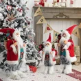 Mikołaj - figurka świąteczna  z workiem prezentów - 26 x 16 x 45 cm - czerwony 3