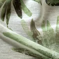 Zasłona półprzezroczysta z lekkiej matowej etaminy z przecieranym nadrukiem egzotycznych liści - 140 x 250 cm - zielony 5