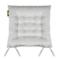 Dwustronna welwetowa poduszka siedziskowa na krzesło z szesnastoma pikowaniami, gramatura 260 g/m2 - 40 x 40 x 6 cm - stalowy 2