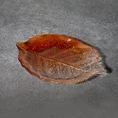 Patera SAVA ze szkła artystycznego w kształcie liścia z efektem cieniowania - 21 x 14 x 2 cm - pomarańczowy 1
