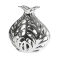 Ceramiczny wazon dekoracyjny o ażurowym wzorze srebrny - 27 x 13 x 28 cm - srebrny 1