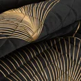 EUROFIRANY PREMIUM Narzuta  GINKO z welwetu pikowana metodą hot press z nadrukiem liści miłorzębu - 170 x 210 cm - czarny 3