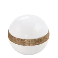 Kula ceramiczna KAJA dekorowana aplikacją ze złotymi kryształkami na białej szkliwionej powierzchni - ∅ 10 x 9 cm - biały 1