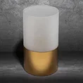 LIMITED COLLECTION Świecznik LUNA biało-złoty ze szkła artystycznego BLASK BIELI - ∅ 15 x 25 cm - biały 1