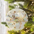 Bombka choinkowa ręcznie zdobiona motywem śnieżynek dekorowana kryształkami - ∅ 8 cm - złoty 1