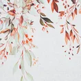 Komplet 2 szt. zasłon MEG z lekkiej etaminy z motywem jesiennych kwiatów - 140 x 260 cm - biały 11