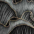 LIMITED COLLECTION koc PEONIA dwustronny, bawełniano-akrylowy z motywem płatków peonii PASJA CZERNI - 150 x 200 cm - czarny 5