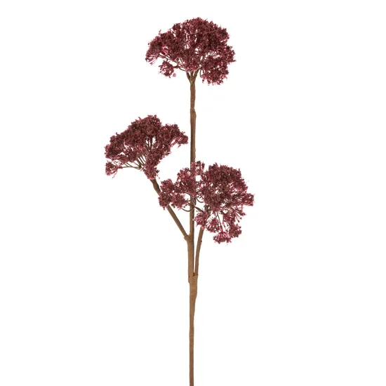 CZOSNEK SZUBERTA kwiat sztuczny dekoracyjny - 82 cm - bordowy