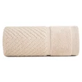 REINA LINE Ręcznik z bawełny zdobiony wzorem w zygzaki z gładką bordiurą - 30 x 50 cm - beżowy 3