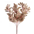 GAŁĄZKA DEKORACYJNA o beżowych ozdobnych liściach i jagodach, kwiat sztuczny dekoracyjny - 50 cm - beżowy 1