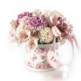 GOŹDZIK kwiat sztuczny dekoracyjny z płatkami z jedwabistej tkaniny - ∅ 8 x 40 cm - różowy 2