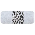 DIVA LINE Ręcznik LETA w kolorze srebrnym, z żakardową bordiurą z motywem zwierzęcym i błyszczącą nicią - 70 x 140 cm - srebrny 3