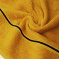 Klasyczny ręcznik BAMBO z paskiem - 50 x 90 cm - musztardowy 5
