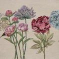 Obrus gobelinowy z motywem letnich kwiatów - 100 x 100 cm - naturalny 2