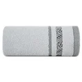 Ręcznik TESSA z bordiurą w cętki inspirowany dziką naturą - 30 x 50 cm - jasnopopielaty 3