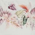 NOVA PRINT Komplet pościeli NIKA 42 z satyny bawełnianej z motywem kolorowych egzotycznych liści - 220 x 200 cm - biały 4