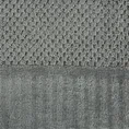 ELLA LINE Ręcznik MIKE w kolorze stalowym, bawełniany tkany w krateczkę z welurowym brzegiem - 50 x 90 cm - stalowy 2