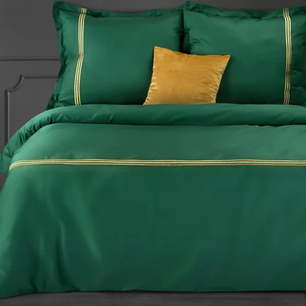 EUROFIRANY PREMIUM pościel HAFT z satyny bawełnianej zdobiona haftowanymi pasami EUROFIRANY PREMIUM pościel HAFT z satyny bawełnianej zdobiona haftowanymi pasami - 160 x 200 cm