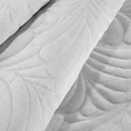 EUROFIRANY PREMIUM narzuta  z  welwetu pikowana metodą tradycyjnego szycia, wzór liści - 220 x 240 cm - biały 3