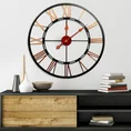 Dekoracyjny zegar ścienny w stylu vinatage z metalu - 70 x 5 x 70 cm - czarny 2