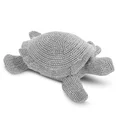 Żółw - figurka dekoracyjna ELDO o drobnym strukturalnym wzorze, srebrna - 14 x 12 x 5 cm - srebrny 2