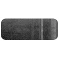 Ręcznik POLA z żakardową bordiurą zdobioną stebnowaniem - 70 x 140 cm - stalowy 3