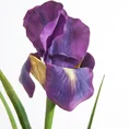 IRYS sztuczny kwiat dekoracyjny z płatkami z jedwabistej tkaniny - 61 cm - fioletowy 2