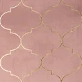 Zasłona welwetowa ze złotym nadrukiem wzór marokańskiej koniczyny - 140 x 250 cm - różowy 7
