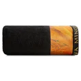 EVA MINGE Ręcznik STELLA z puszystej bawełny z bordiurą zdobioną designerskim nadrukiem - 50 x 90 cm - czarny 3